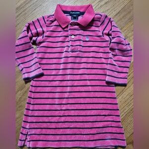 Polo by Ralph Lauren Kids Pink and Black Striped Dress